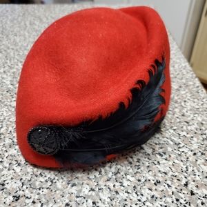 Womens Dress Hat (Red)